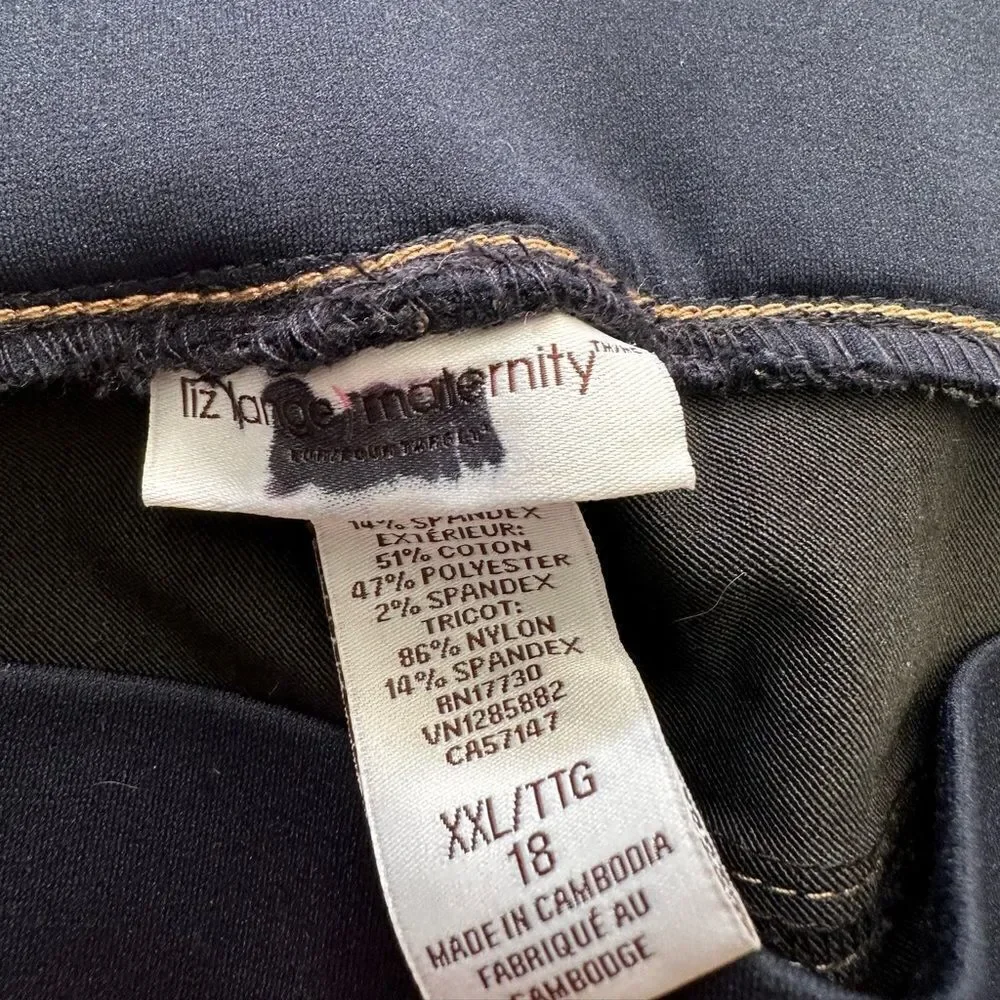 5 for $45 NWT Liz Lange Maternity Jeans Pants Women Size XXL 18 Blue - Picture 5 of 5